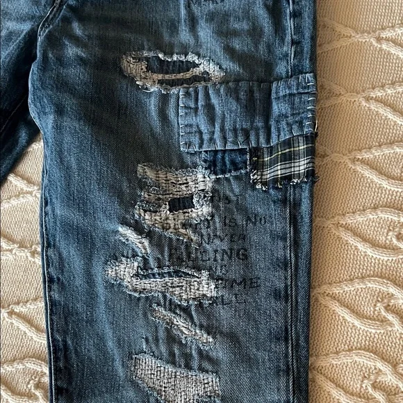 Distressed patchwork jeans by Polo Ralph Lauren size 27 - Picture 3 of 12